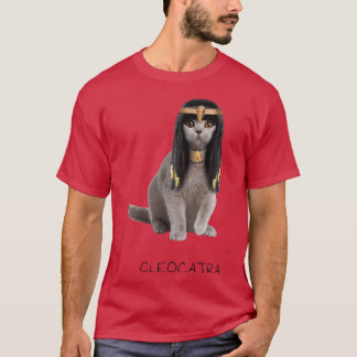 T-shirt Cleocatra La Bijouterie Dorée Portant un chat phar