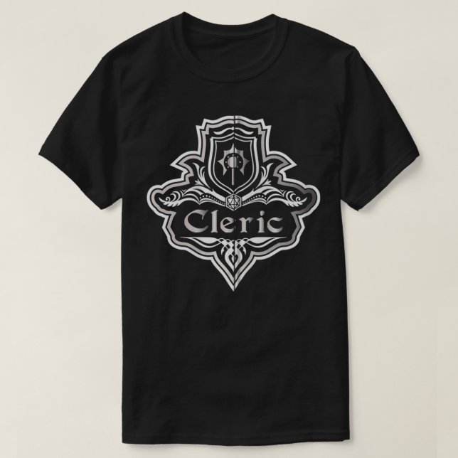 T-shirt Cleric Classe Emblem Dungeons et RPG Dragons Zip (Design devant)