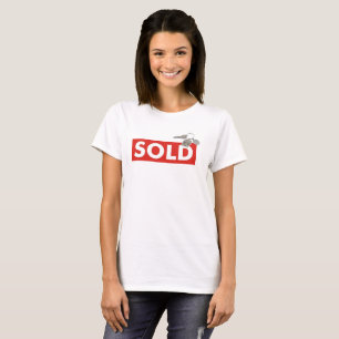 T-shirt Clés de l'enseigne de l'immobilier rouge vendue à 