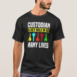 T-shirt Clés du gardien Gardien du gardien Tuyau du portie