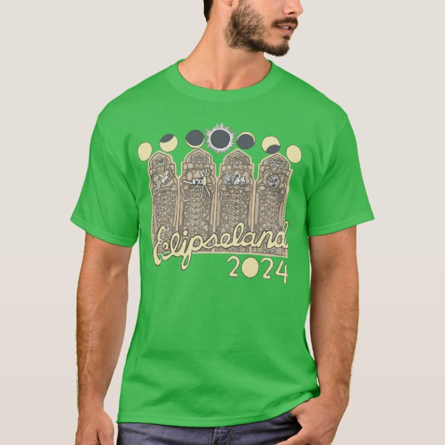 T-shirt Cleveland Eclipseland (vert) (Devant)