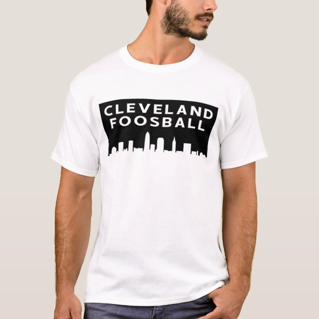 T-shirt Cleveland Foosball Skyline (Devant)