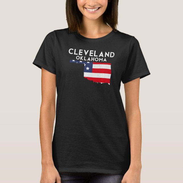 T-shirt Cleveland USA State America Travel Oklahoman Premi (Devant)