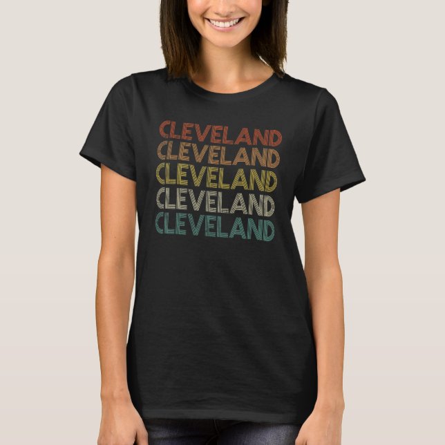 T-shirt Cleveland Vintage Retro (Devant)