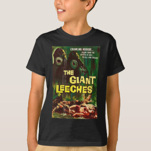 T-shirt Clic de sangsues géantes Halloween Monster Poster 