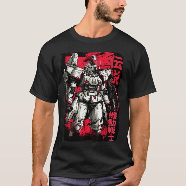 T-shirt Clic Japanese Legendary Mecha Warrior Robot  (Devant)