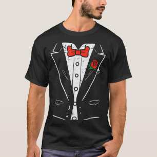 T-shirt Clic Smoking Rose Rouge Costume Cool Saint-Valenti