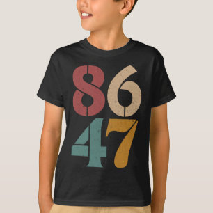 T-shirt Clic Vintage 80s Style 86 47 Anti Trump