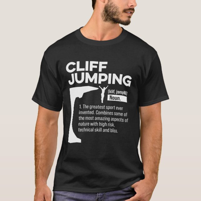 T-shirt Cliff Jumping Noun Definition Tombstoning Cliff Di (Devant)