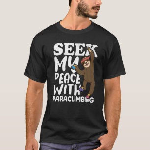 T-shirt Climber Rock Escalade Paix avec Boul Paraclimbing