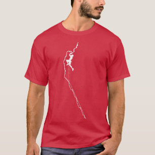 T-shirt Climbing  Rock Mountain Climber Bouldering Tee Gif