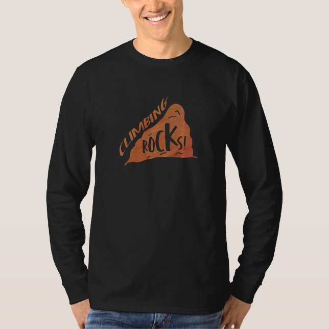 T-shirt Climbing Rocks Climbing Bouldering Rock Climber Mo (Devant)