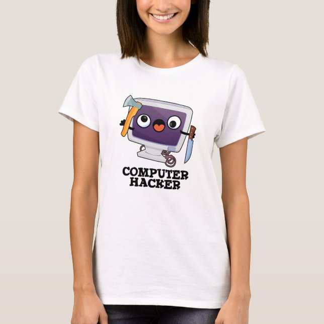 T-shirt Clin de technologie amusant de pirate informatique (Devant)
