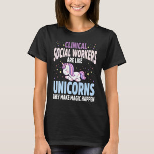 T-shirt Clinique Social Travailleur Unicorn Vêtement Unico