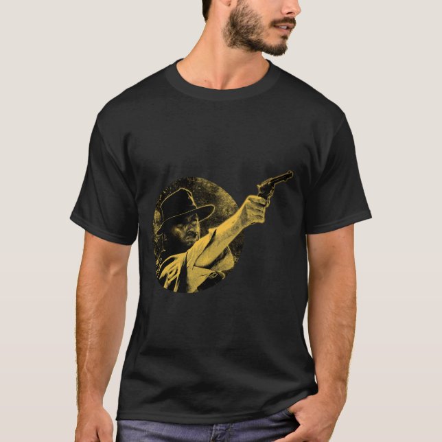 T-shirt Clint Eastwood Avec Un Arme (Devant)