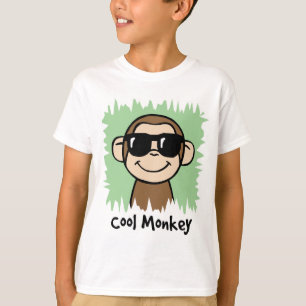 T-shirt Clip de dessin Cool singe avec lunettes de soleil