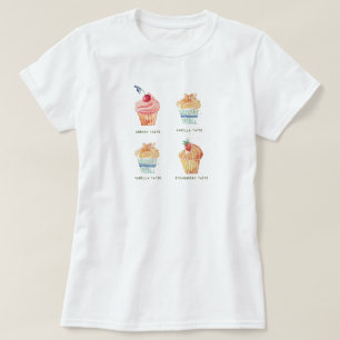 T-shirt Clipart de cupcakes à l'aquarelle