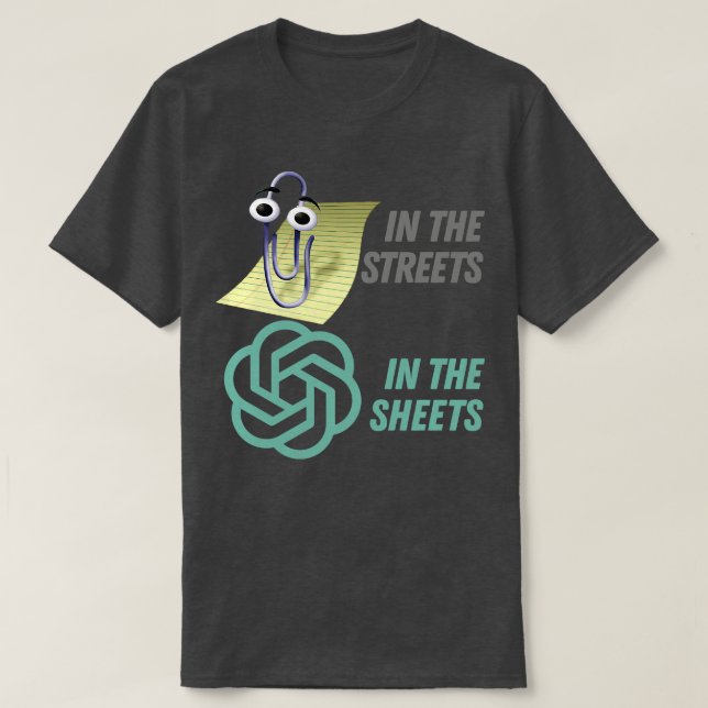 T-shirt Clippy Dans Les Feuilles Conversation GPT Dans Les (Design devant)