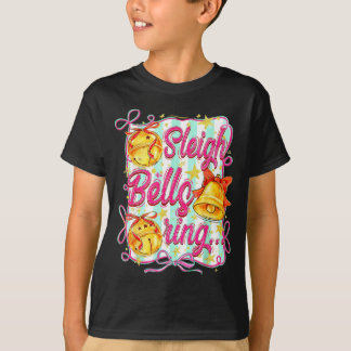 T-shirt Clochettes De Traîneau Sonner Noël Design Pour Fil