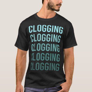 T-shirt Clogger le blog turquoise Text Clogging