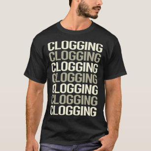 T-shirt Clogger un blog en texte blanc