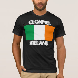 T-shirt Clonmel, Irlande avec drapeau irlandais