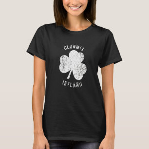 T-shirt Clonmel Tipperary Irlande Trèfle Vintage en Détres