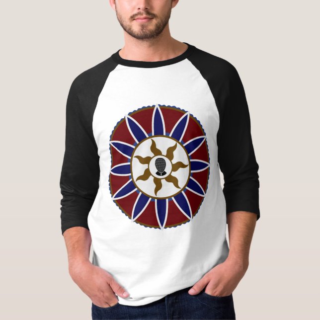 T-shirt Clôturant l'ours au logo de mandala de prière (Devant)