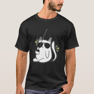 T-shirt Clôture de chat Chat portant des lunettes de solei