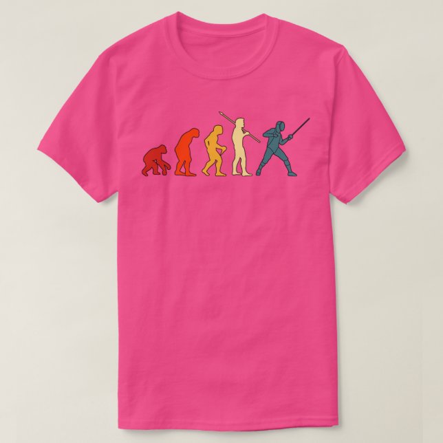T-shirt Clôture de clôture Évolution rétrograde Épée Sport (Design devant)
