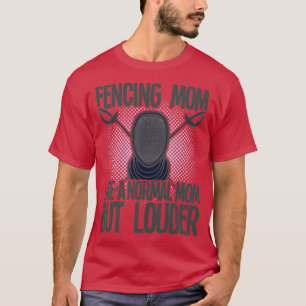 T-shirt Clôture De La Cloison Maman Comme Une Mère Normale