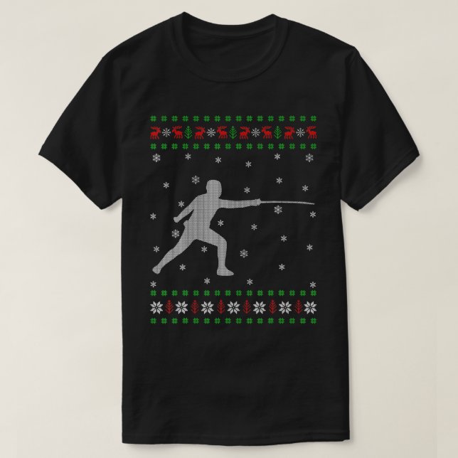 T-shirt Clôture de Noël moche Sweet Style Funny clôturage (Design devant)