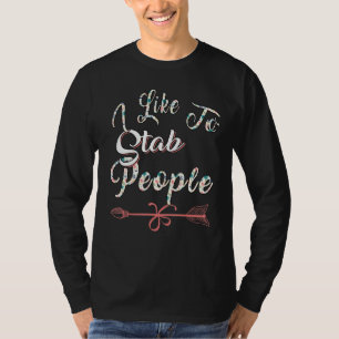 T-shirt Clôture J'Aime Stab Personnes Humour Graphique 1