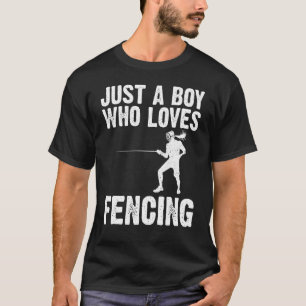 T-shirt Clôture Pour Garçons Enfants Fencer Sword Sports