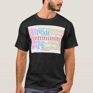 T-shirt Cloud de mot communautaire LGBTQ+ SlipperyJoe