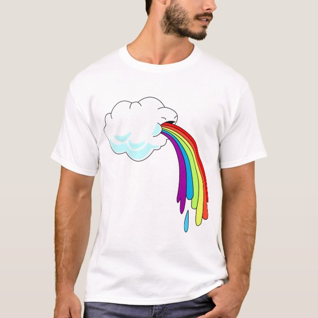 T-shirt Cloud Puking Rainbow (Devant)