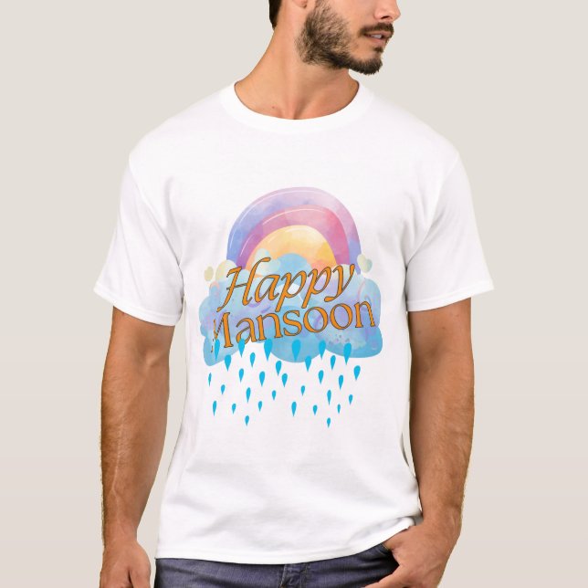 T - Shirt "Cloudy Daydreams: Rainbow Edition" (Vorderseite)