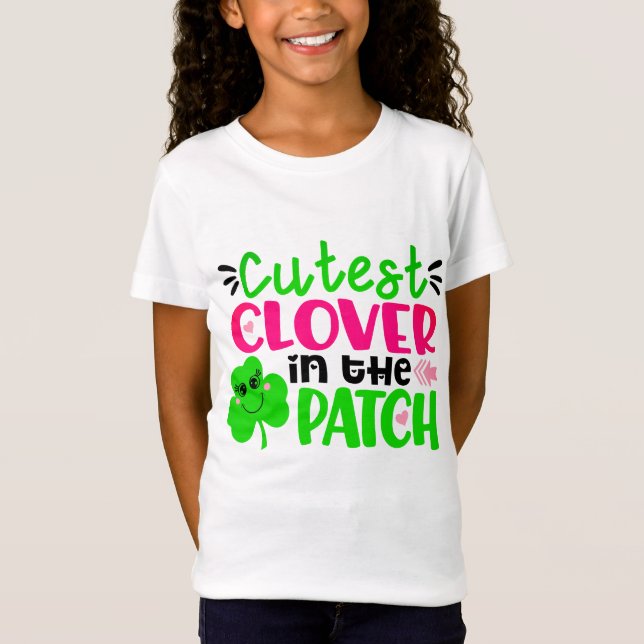 T-Shirt Clover Le Plus Cutest Dans Le Patch | Saint Patric (Devant)