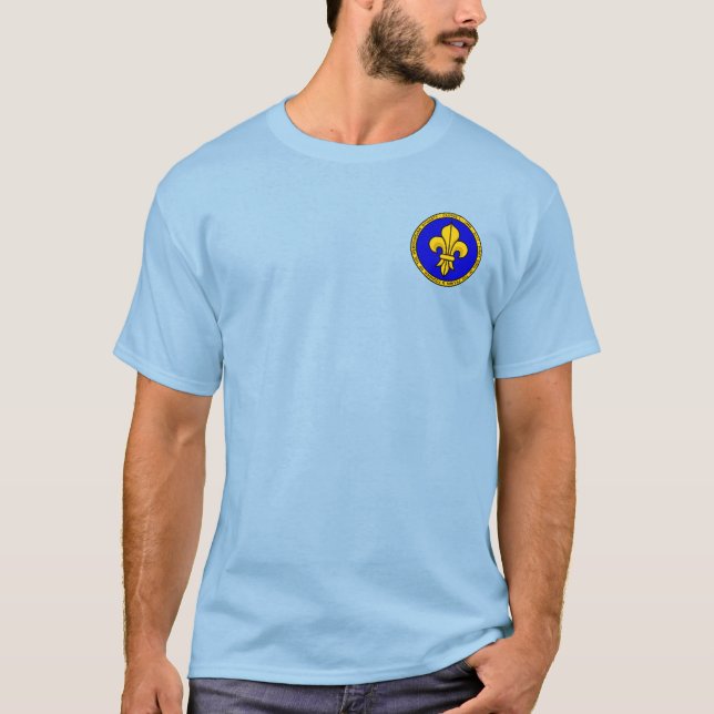 T-shirt Clovis I bleu et chemise de joint d'or (Devant)