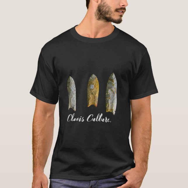 T-shirt Clovis Point Arrowhead Rummells Maske Iowa Native (Devant)