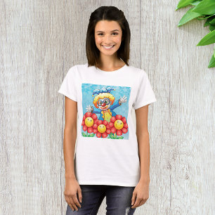 T-shirt Clown Avec Fleurs