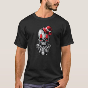 T-shirt Clown Crâne de Squelette, Clown de Cirque Crâne, V