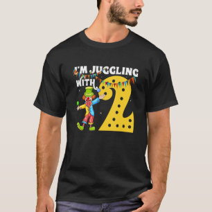T-shirt Clown D'Anniversaire Du Cirque Jongle Pour Un 2E A