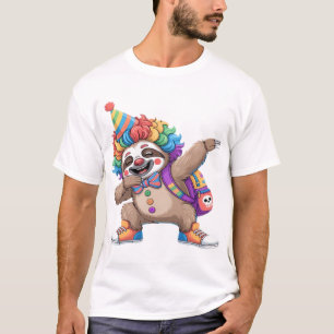 T-shirt Clown dansant Dabbing Sloth Halloween effrayant Ov