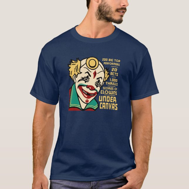 T-shirt Clown de cirque vintage de carnaval (Devant)