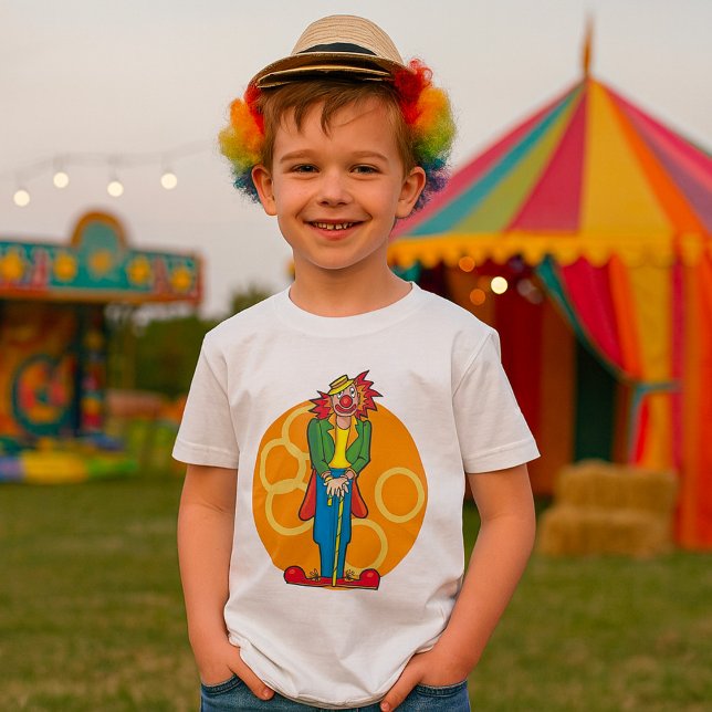 T-shirt Clown de dessin Whimsical aux couleurs vives (Créateur téléchargé)