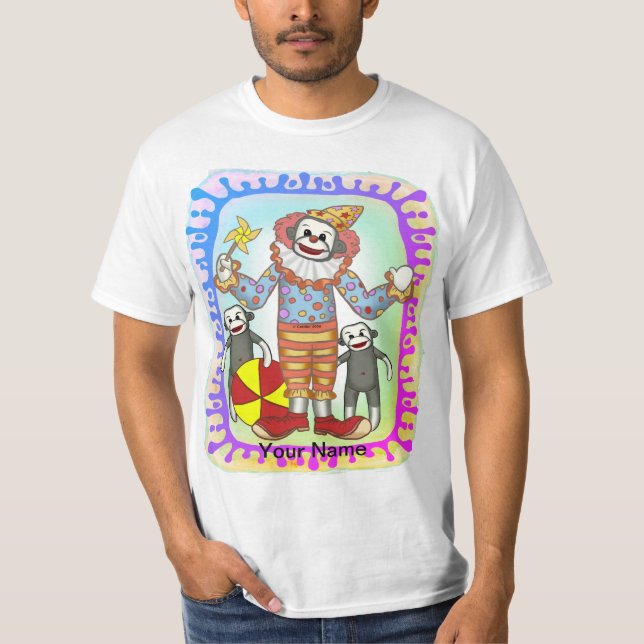 T-shirt Clown de singe de Sock (Devant)
