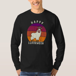 T-shirt Clown d'Halloween effrayant Llama Pun Llamaween he