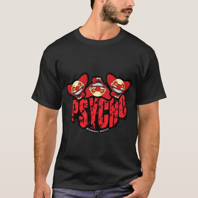 T-shirt Clown Psychopathe (Devant)