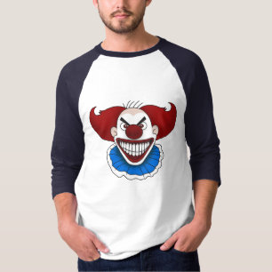 T-shirt Clown Psychopathe Basic Raglan 3/4 Manches